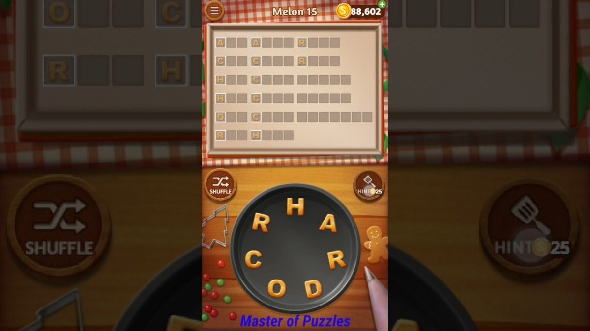 Word Cookies Melon Level 15 Sous Chef Solved
