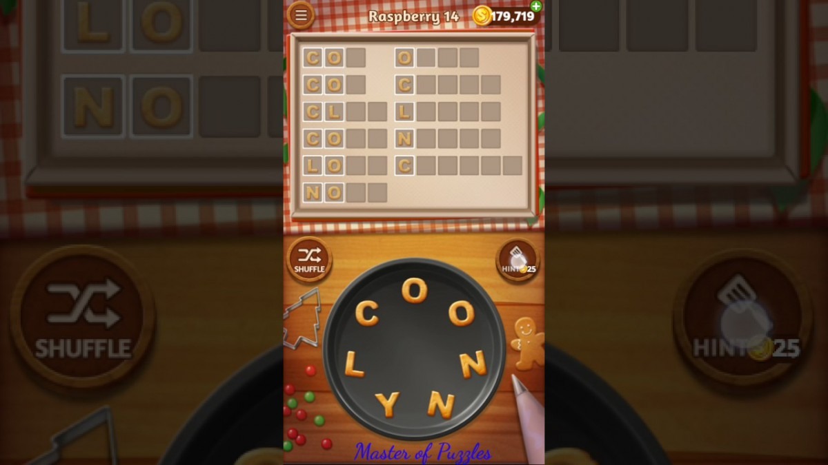 Word Cookies Raspberry Level 14 Celebrity Chef Solved