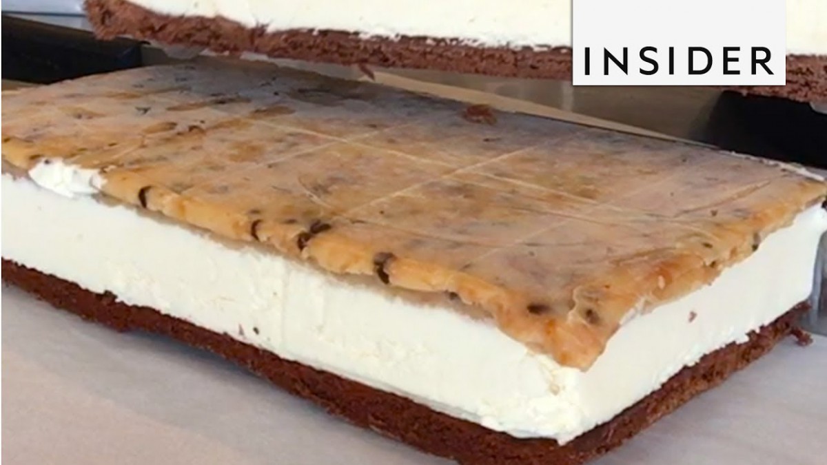 Cookie Dough Brownie Ice Cream Sandwich