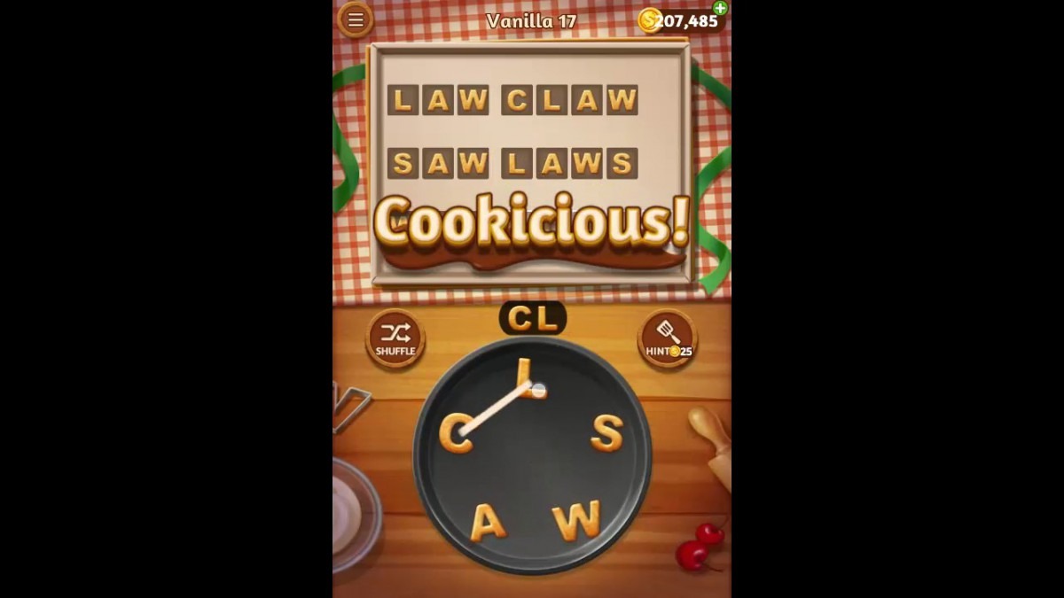 Word Cookies Vanilla Pack Level 17 Answers