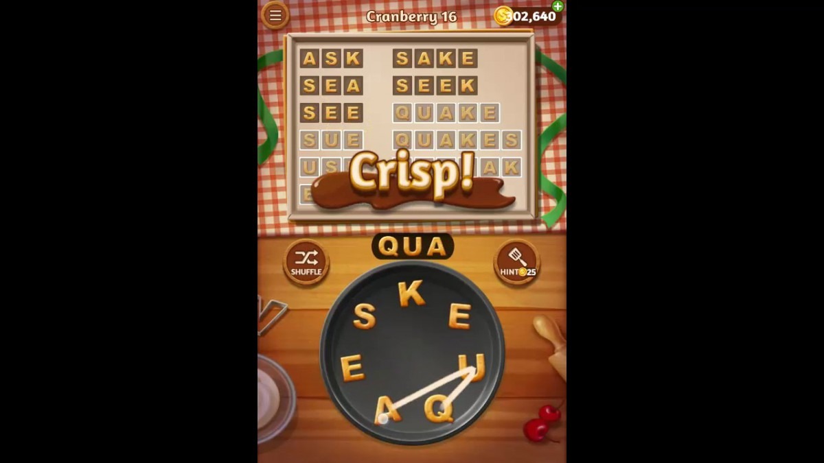 Word Cookies Cranberry Pack Level 16 Answers