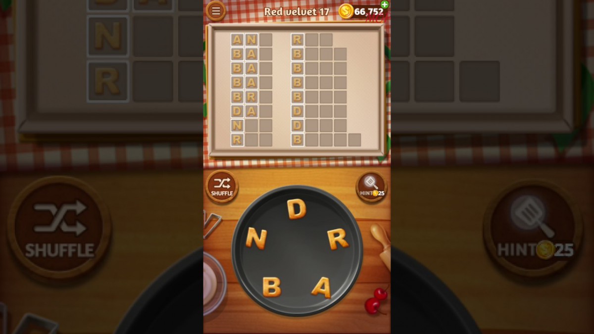 Word Cookies Red Velvet Level 17 Talented Chef Solved