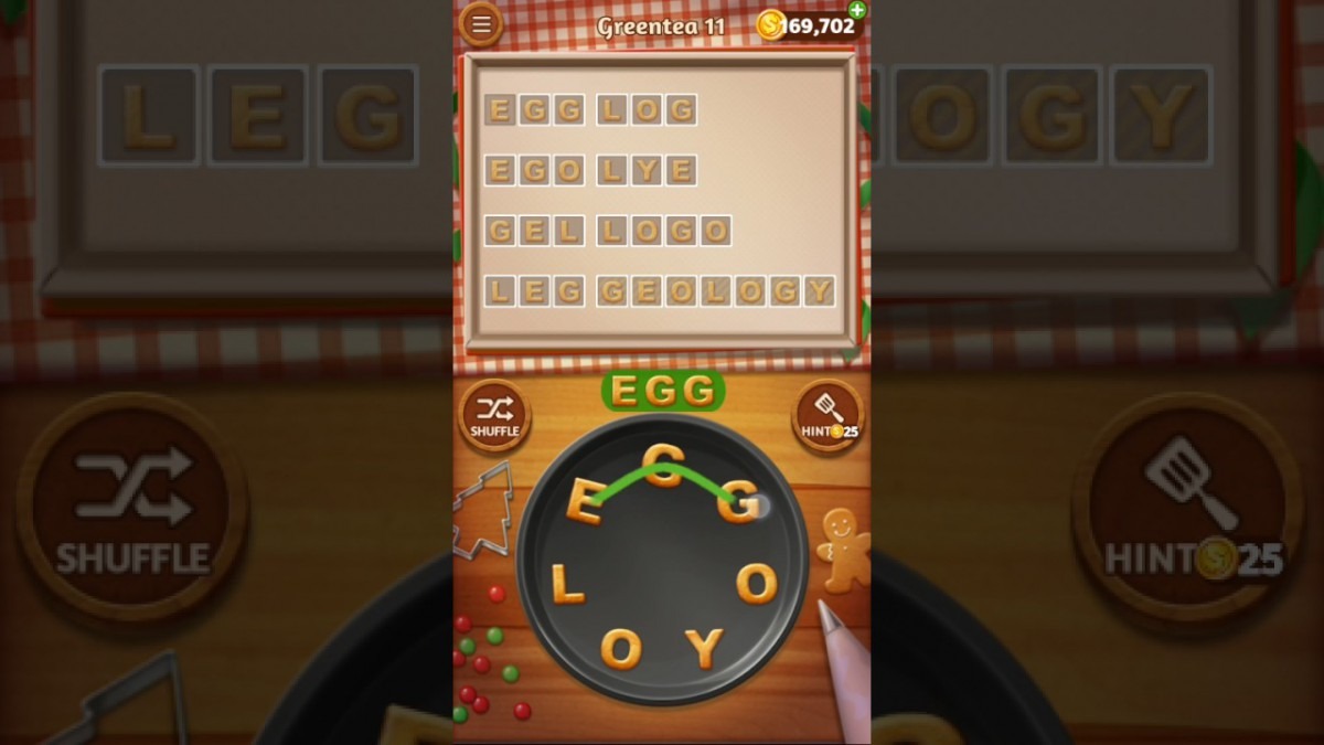 Word Cookies Greentea Level 11 Sous Chef Solved