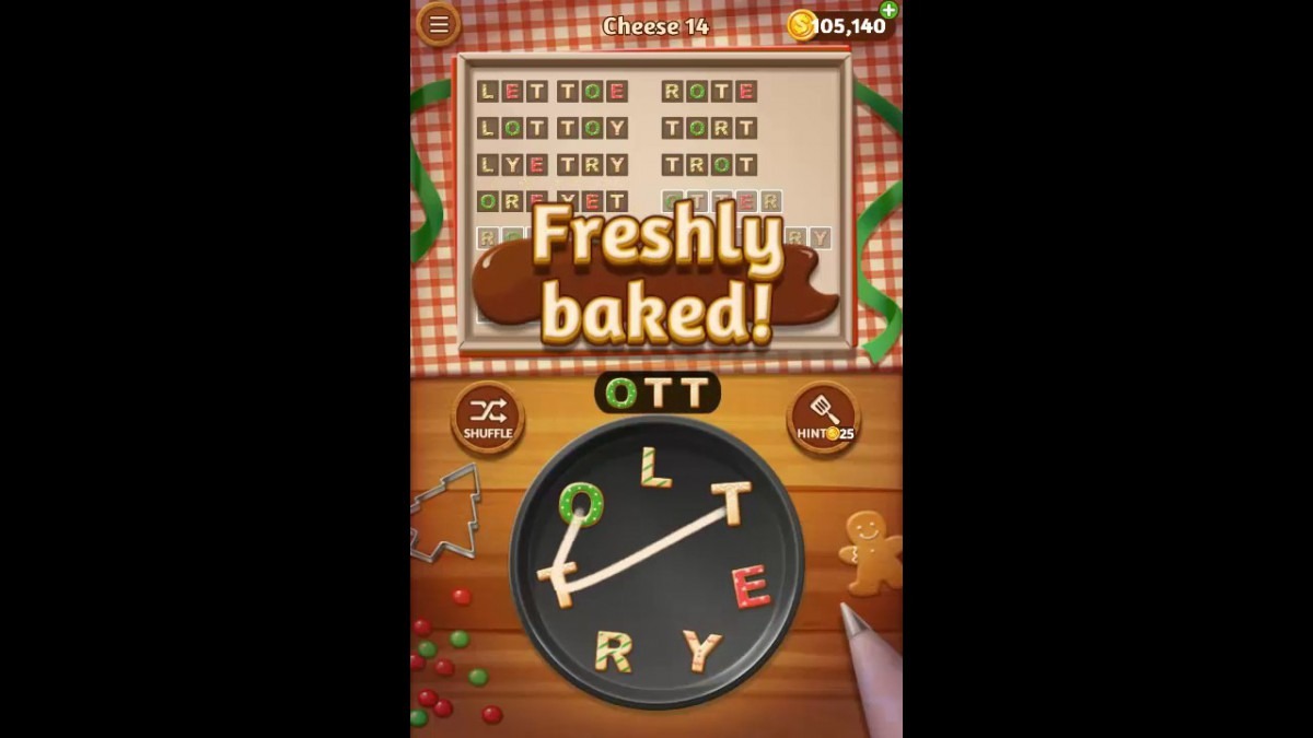 Word Cookies Cheese Pack Level 14 Answers