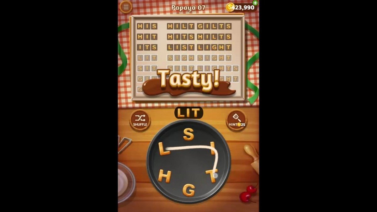 Word Cookies Papaya Pack Level 7 Answers