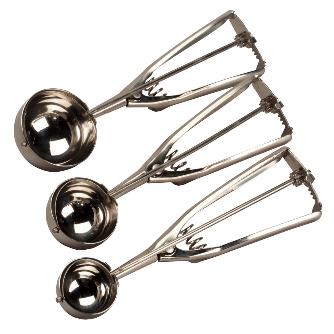 Stainless Steel Cookie Scoops, Set Of 3