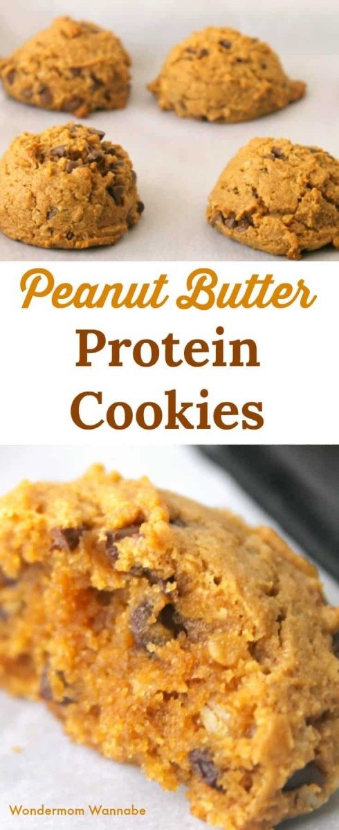 No Flour Peanut Butter Protein Cookies