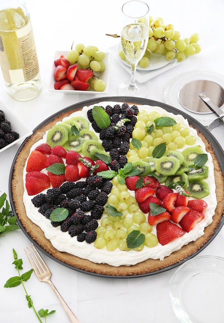 Fruit Pizza With Brown Sugar Cookie Crust