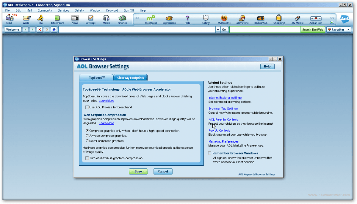 Delete Or Clear Cookies Cache And History In Aol Browser