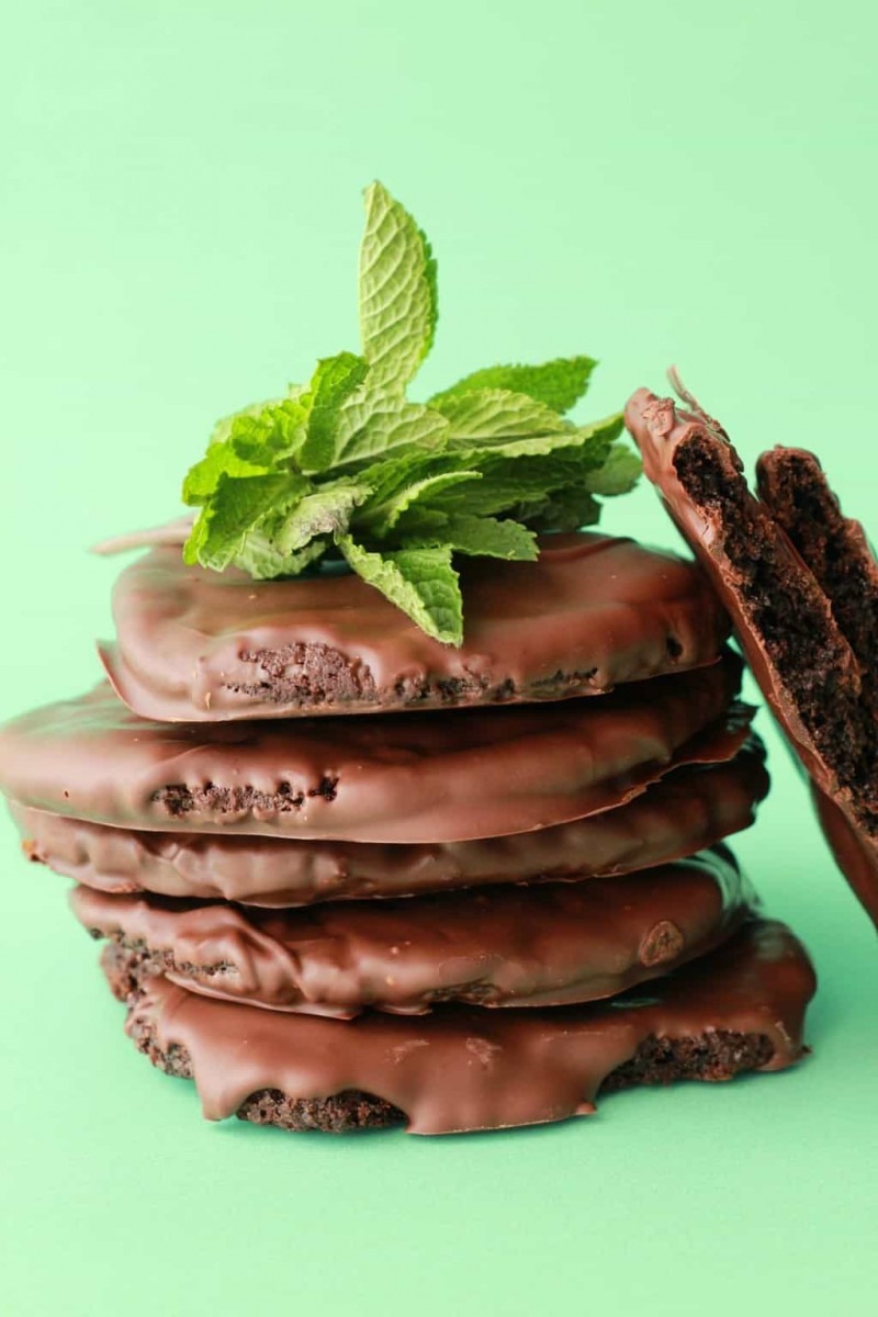 Vegan Thin Mint Cookies