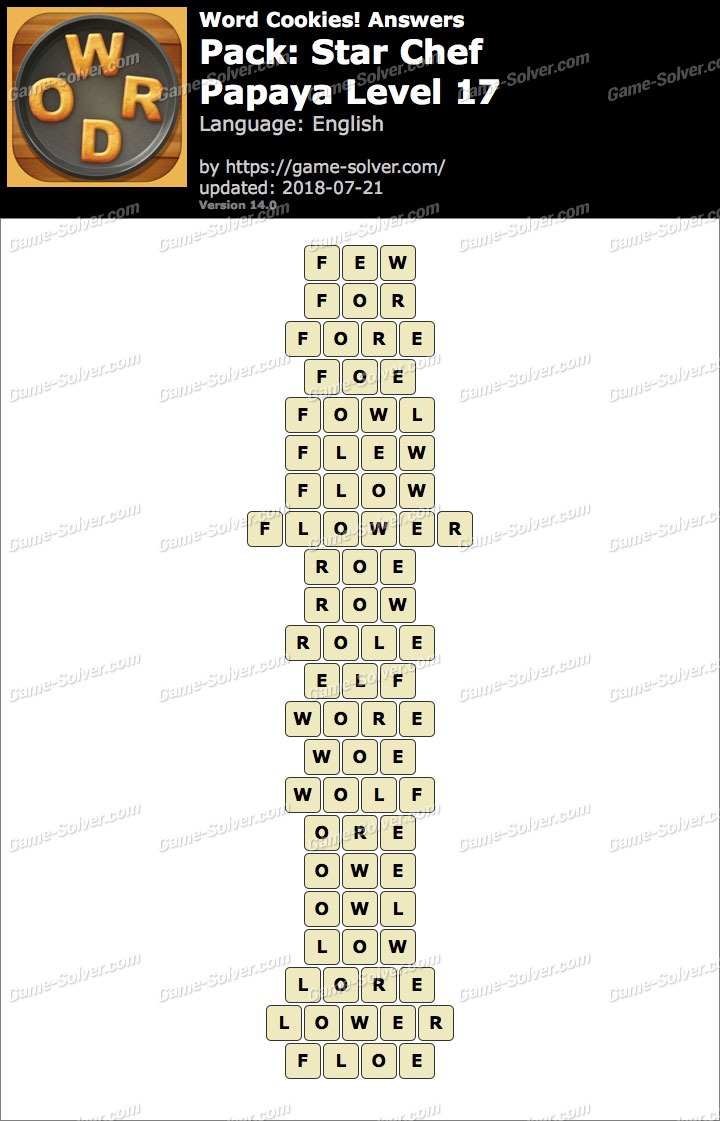 Word Cookies Star Chef
