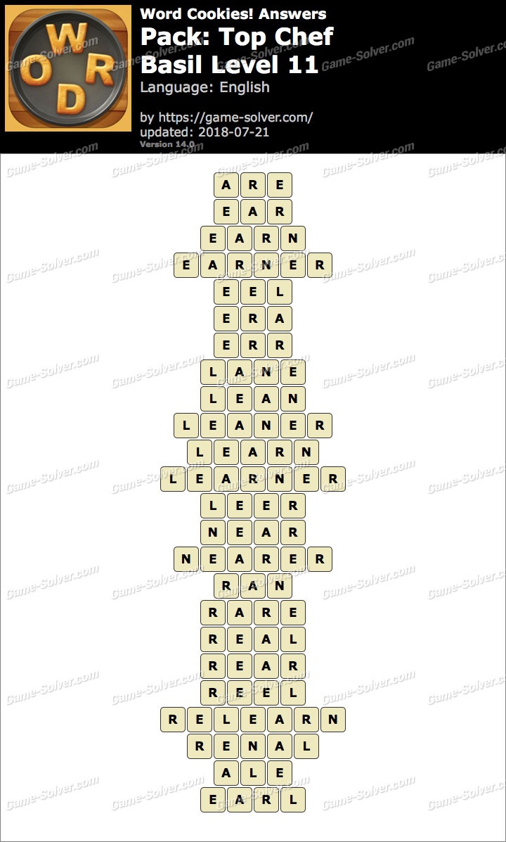 Word Cookies Top Chef