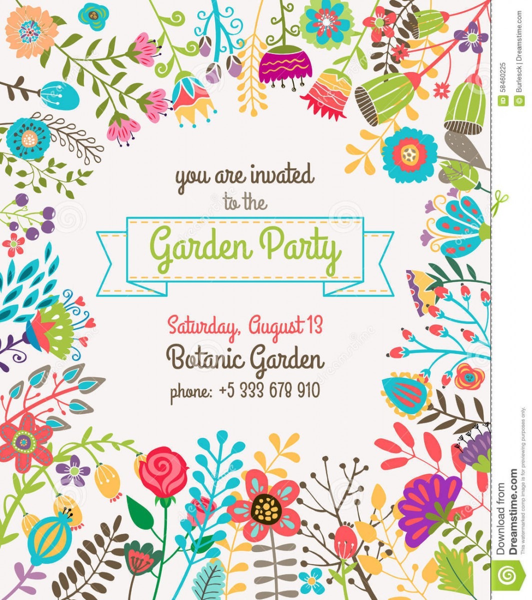 007 Party Invite Templates Free Template Ideas Garden Summer