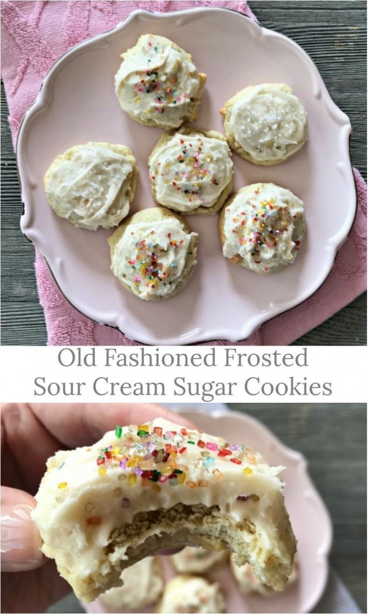 Old Fashioned Frosted Sour Cream Sugar Cookies