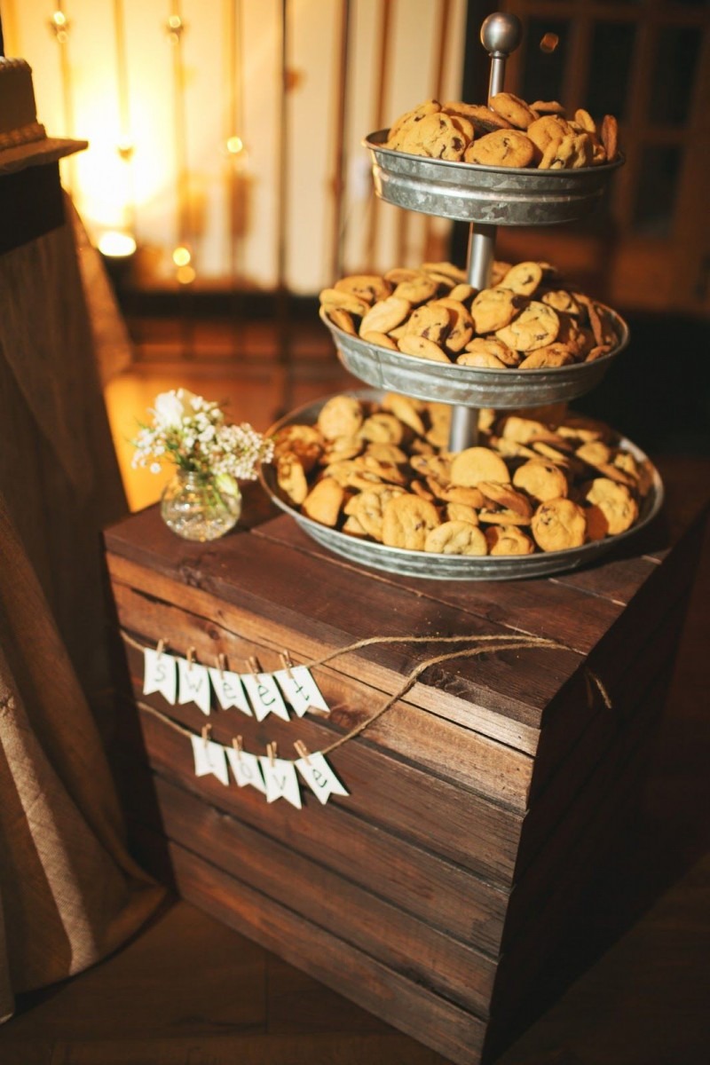 Brides Mom's Chocolate Chip Cookies  Pb Tiered Stand  Wedding