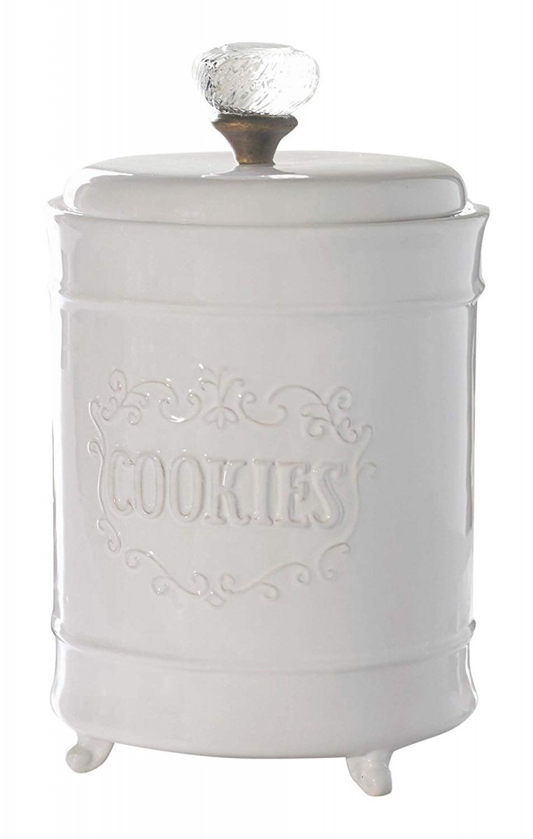 Amazon Com  Mud Pie Circa Cookie Jar, White  Kitchen & Dining