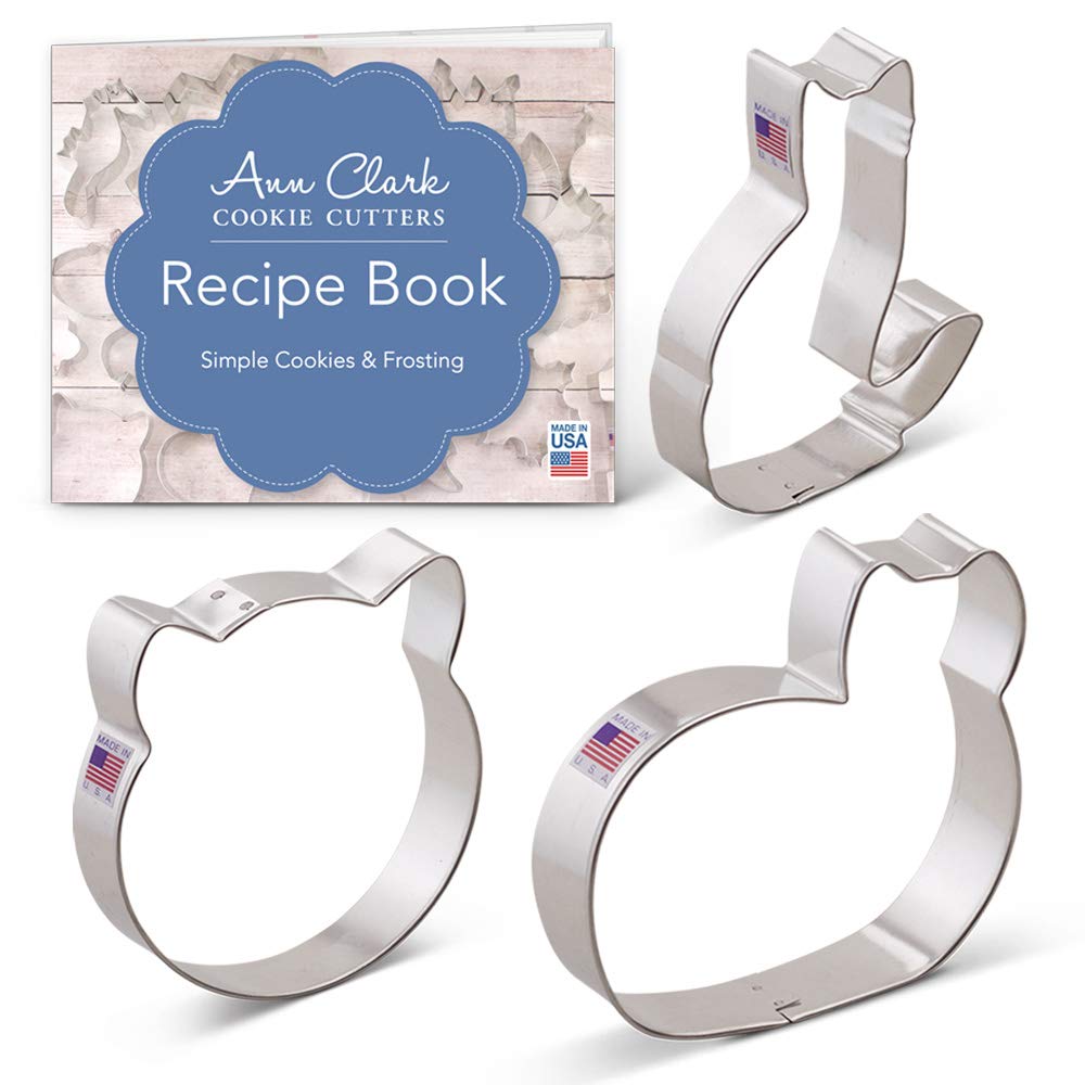 Amazon Com  Kitty Cat Cookie Cutter Set With Recipe Book