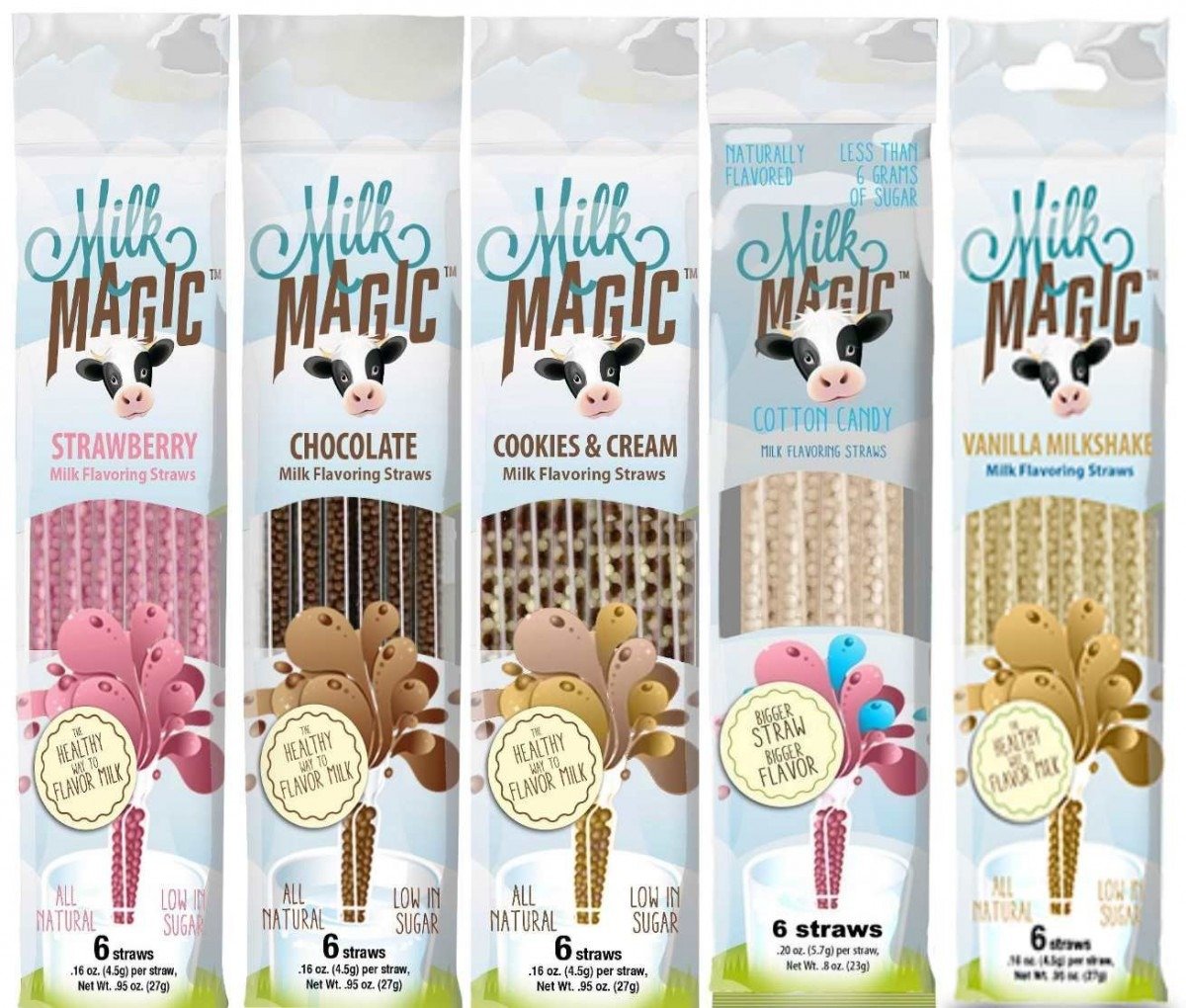 Amazon Com   4 Packs Official Milk Magic Flavored Straws