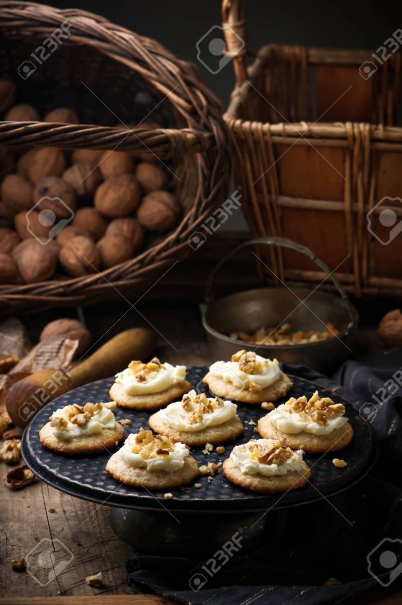 Old Fashioned Sour Cream Cookies Style Rustic Selective Focus