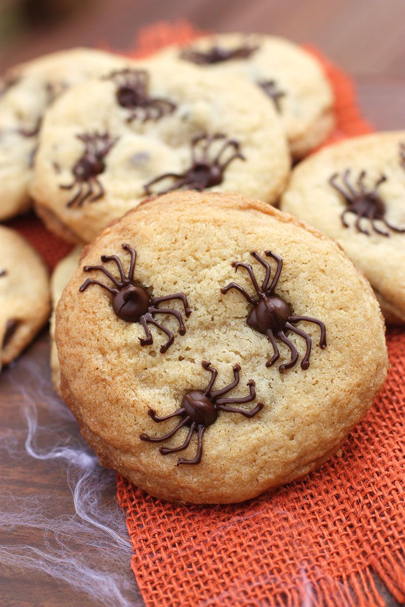 Chocolate Chip Spider Cookies