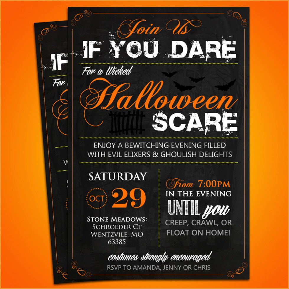 Party Invitations  Beautiful Halloween Party Invite Ideas