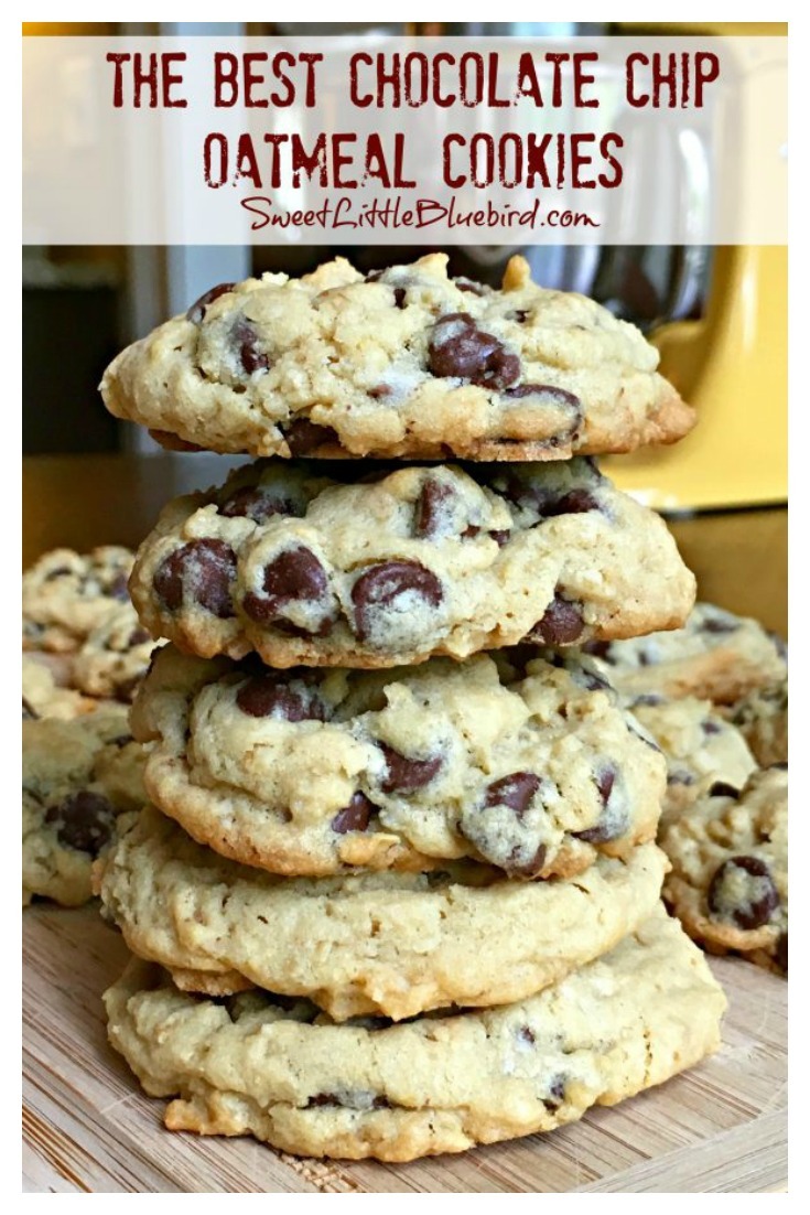 The Best Chocolate Chip Oatmeal Cookies