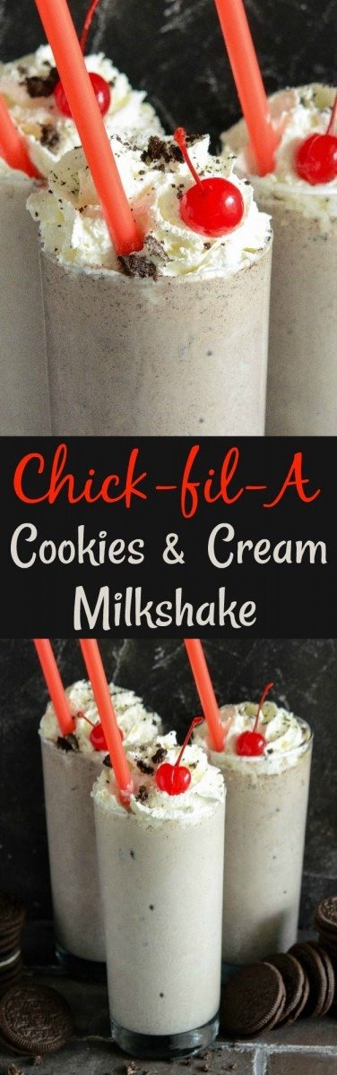 Copycat Chick Fil A Cookies & Cream Milkshake