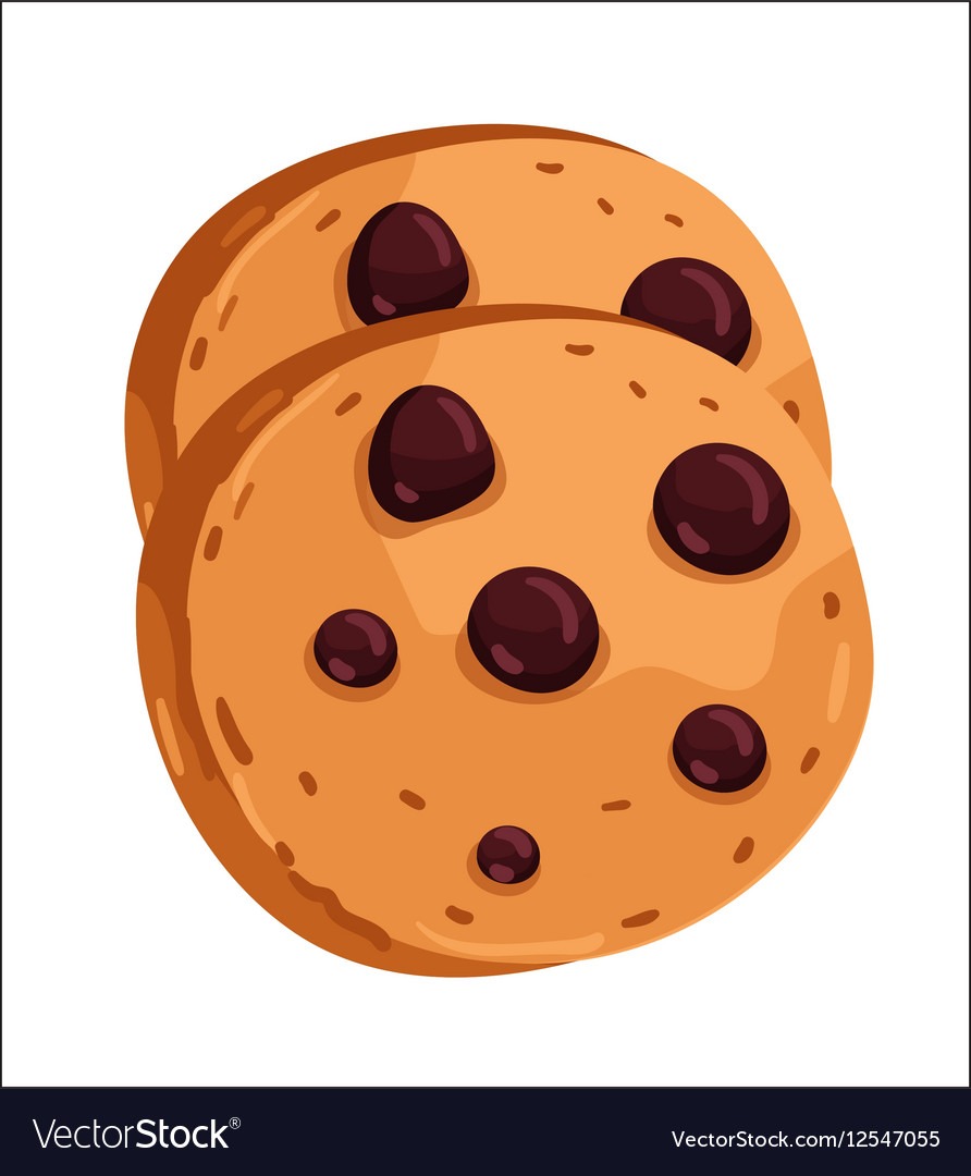 Chocolate Chip Cookie Cartoon Royalty Free Vector Image