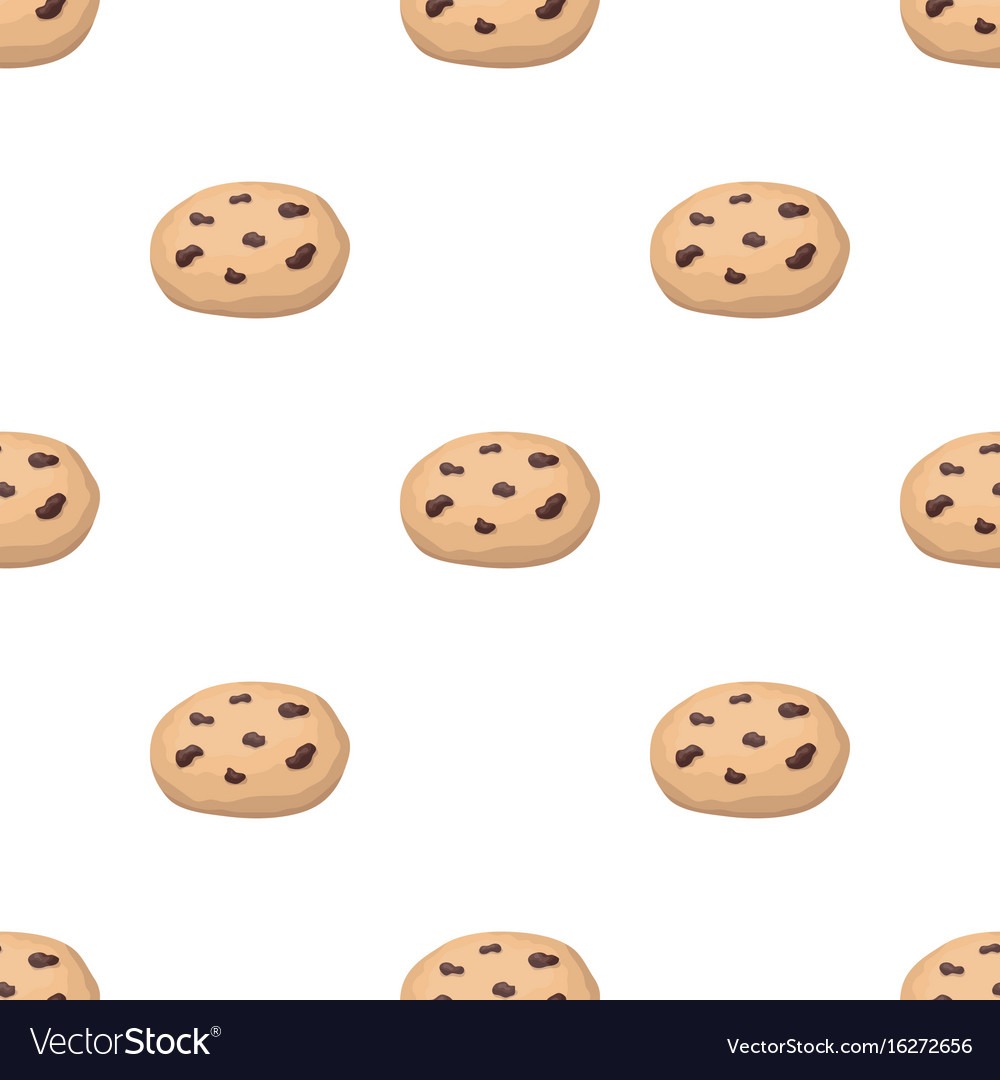 Chocolate Chip Cookies Icon In Cartoon Style Vector Image