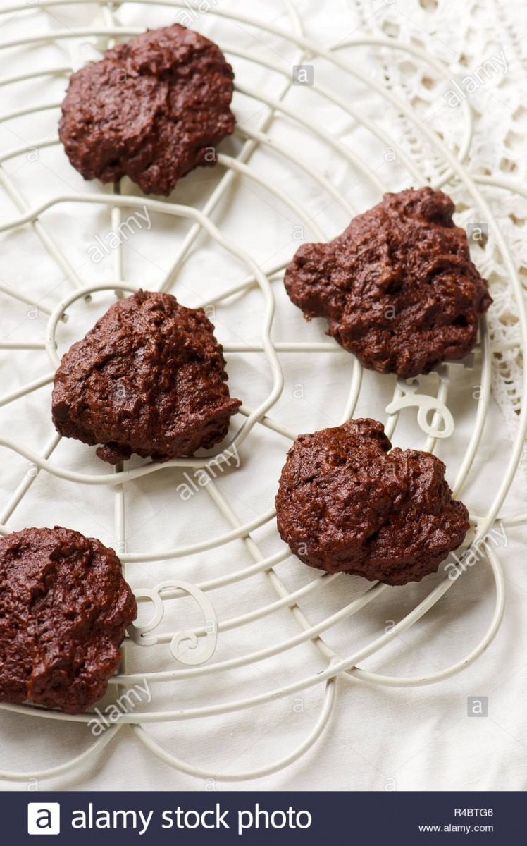 Chocolate Cookies Without Flour  Selective Focus Stock Photo