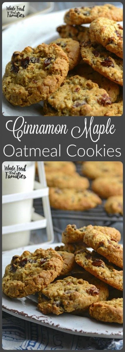 Cinnamon Maple Oatmeal Cookies