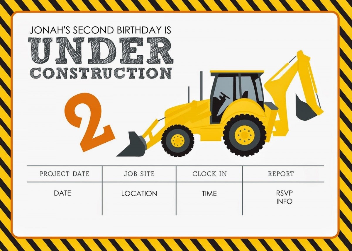 Construction Themed Birthday Party Free Printables