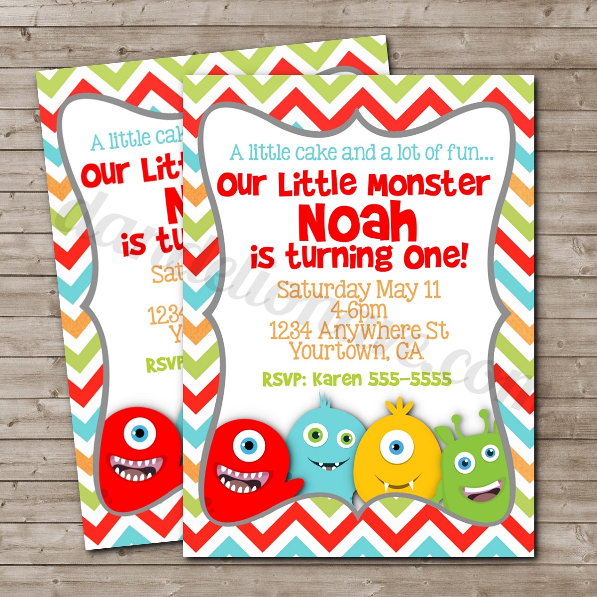 Little Monster Birthday Invitation