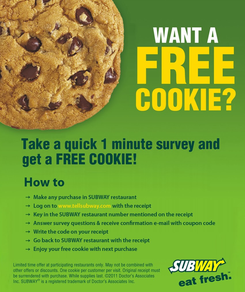 Tellsubwayãsubway Survey @ Www Tellsubway Com & Get Free Cookie