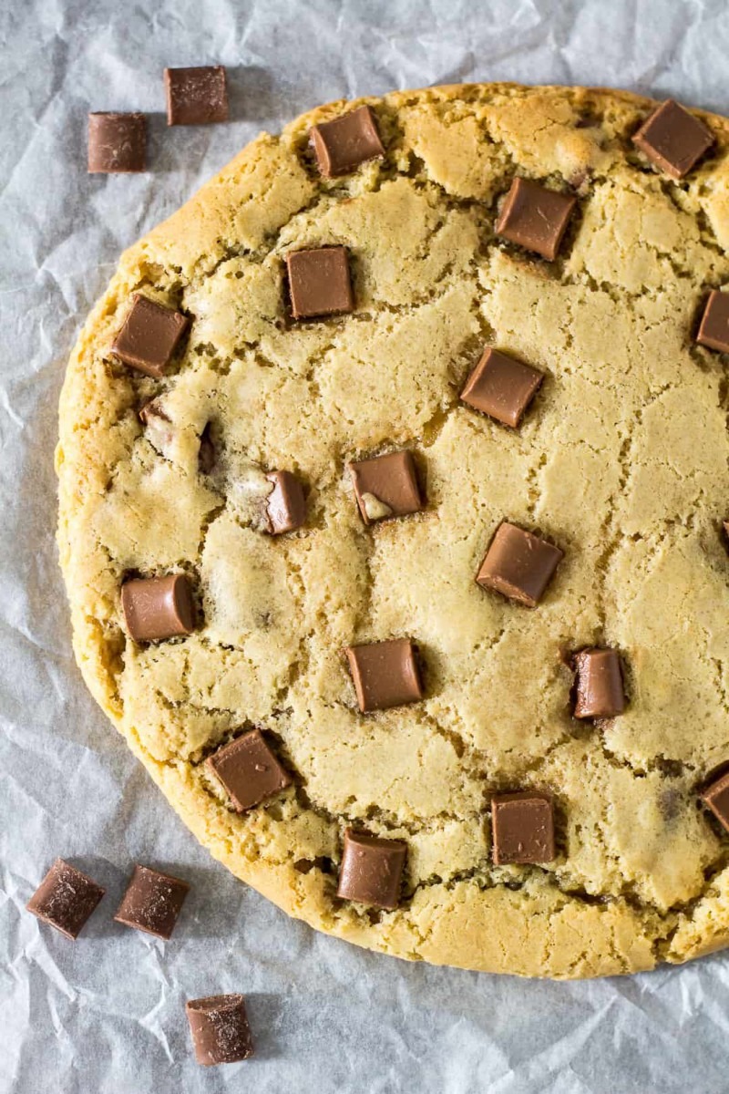 Giant Chocolate Chip Peanut Butter Cookie