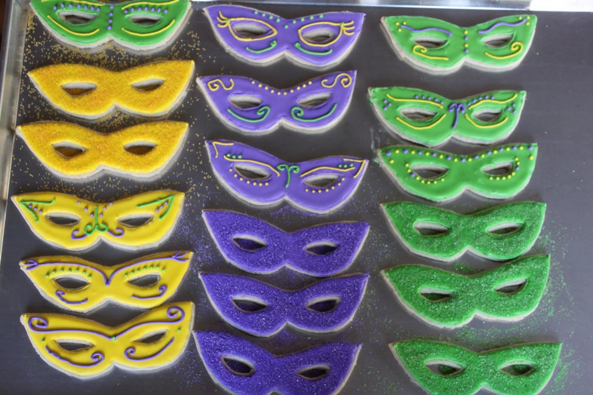 Crave  Indulge  Satisfy   Mardi Gras Mask Cookies
