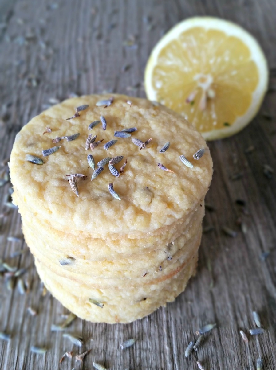 Lavender & Lemon Shortbread Cookies