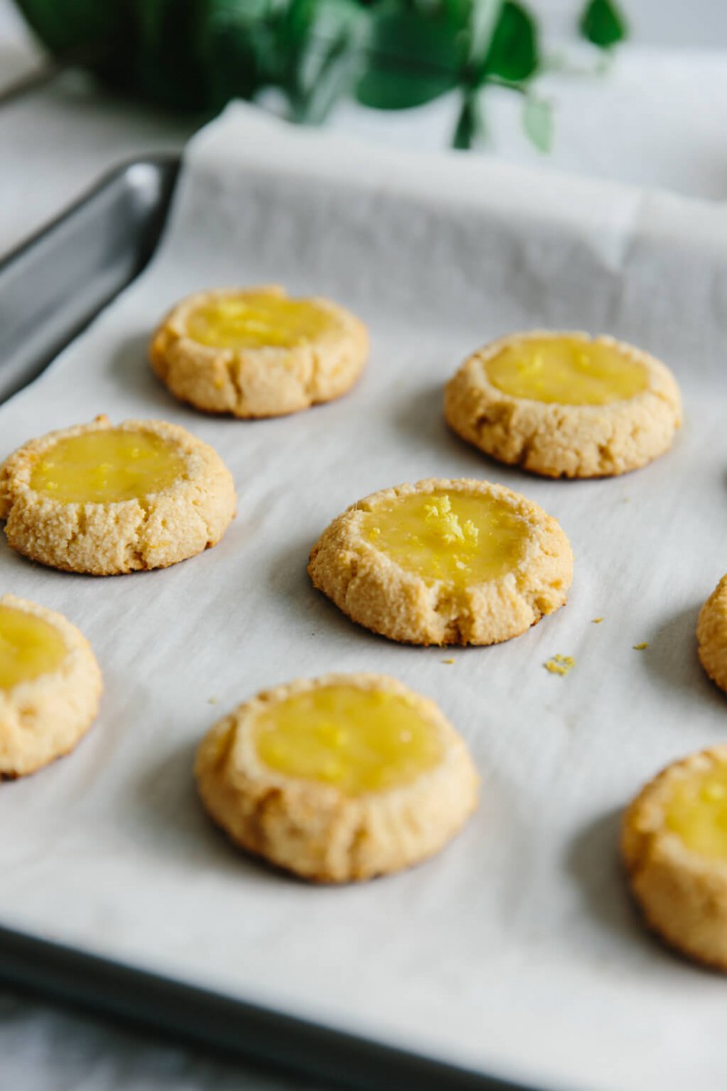 Lemon Curd Thumbprint Cookies (gluten