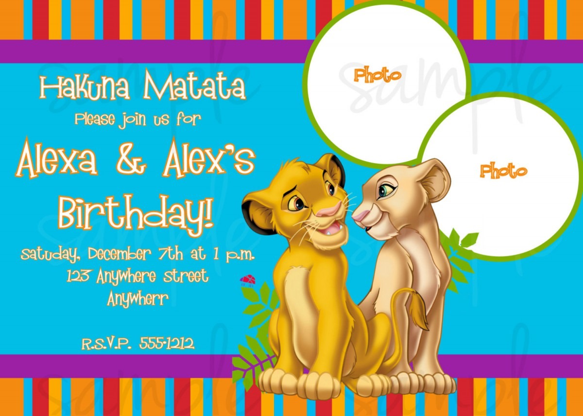 Lion King Party Invitations Superb Lion King Birthday Invitations