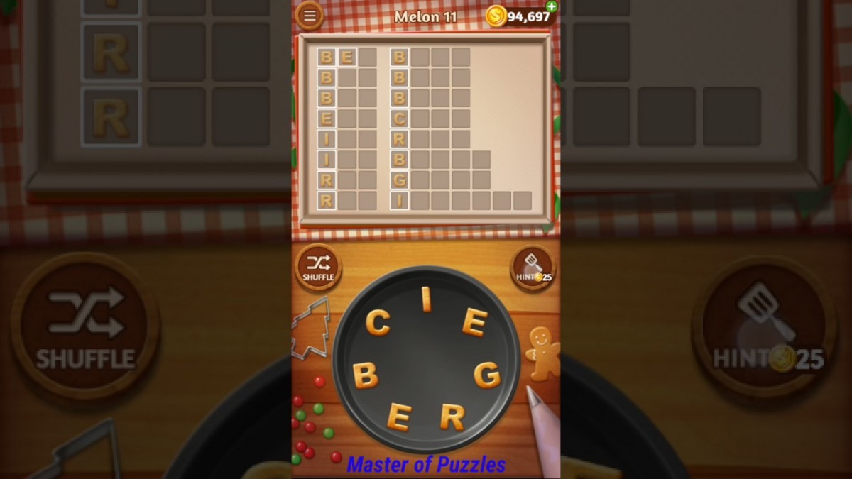 Word Cookies Melon Level 11 Sous Chef Solved