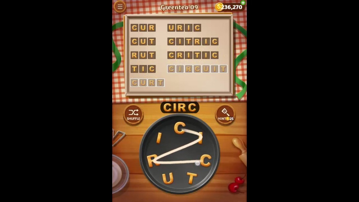 Word Cookies Greentea Pack Level 9 Answers