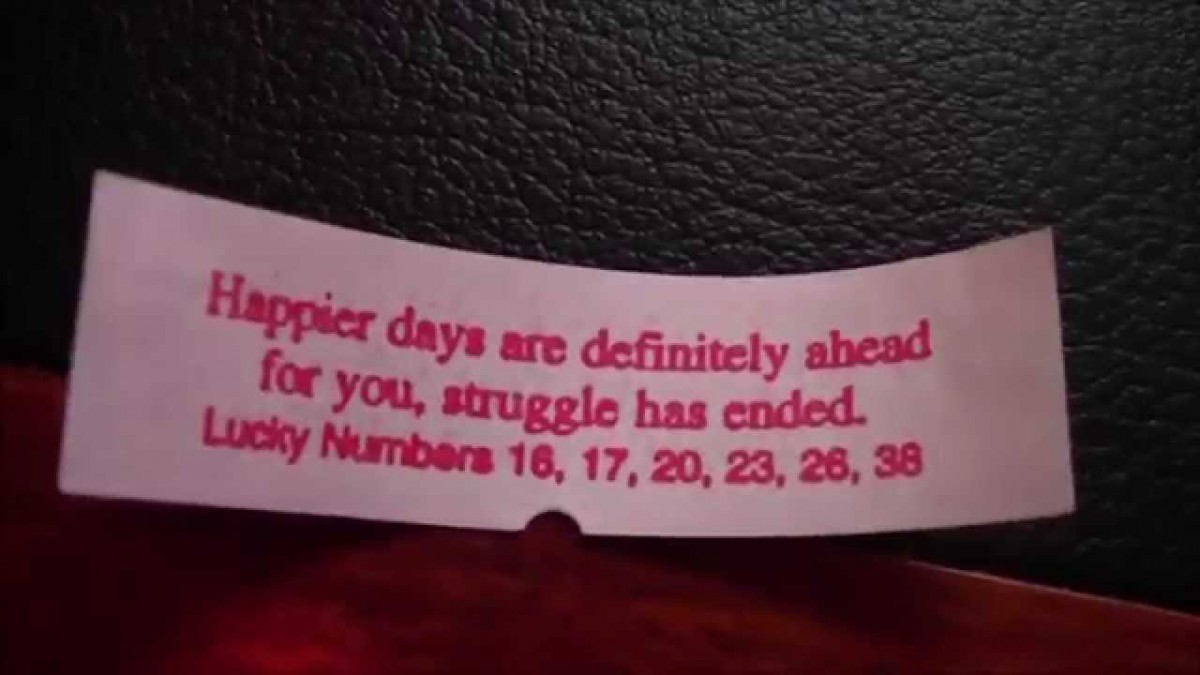 Reading Old Fortune Cookie Fortunes!