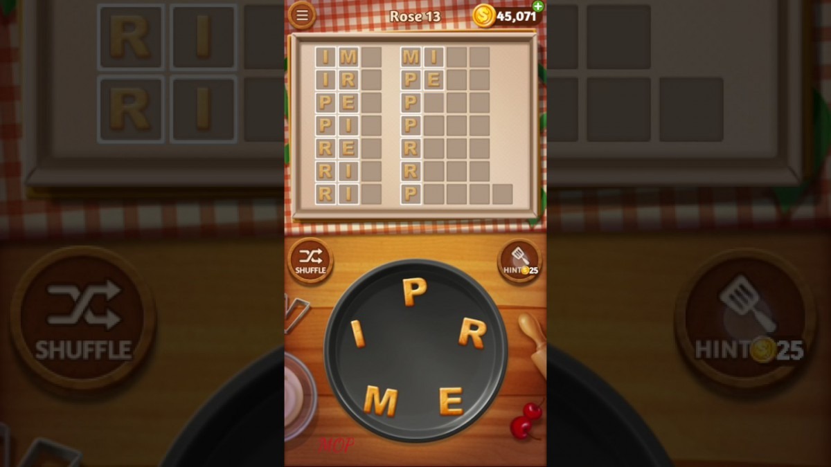 Word Cookies Rose Level 13 Talented Chef Solved