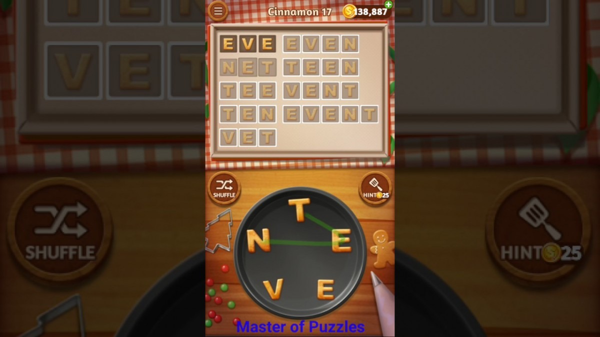Word Cookies New Cinnamon Level 17 Novice Chef Solved