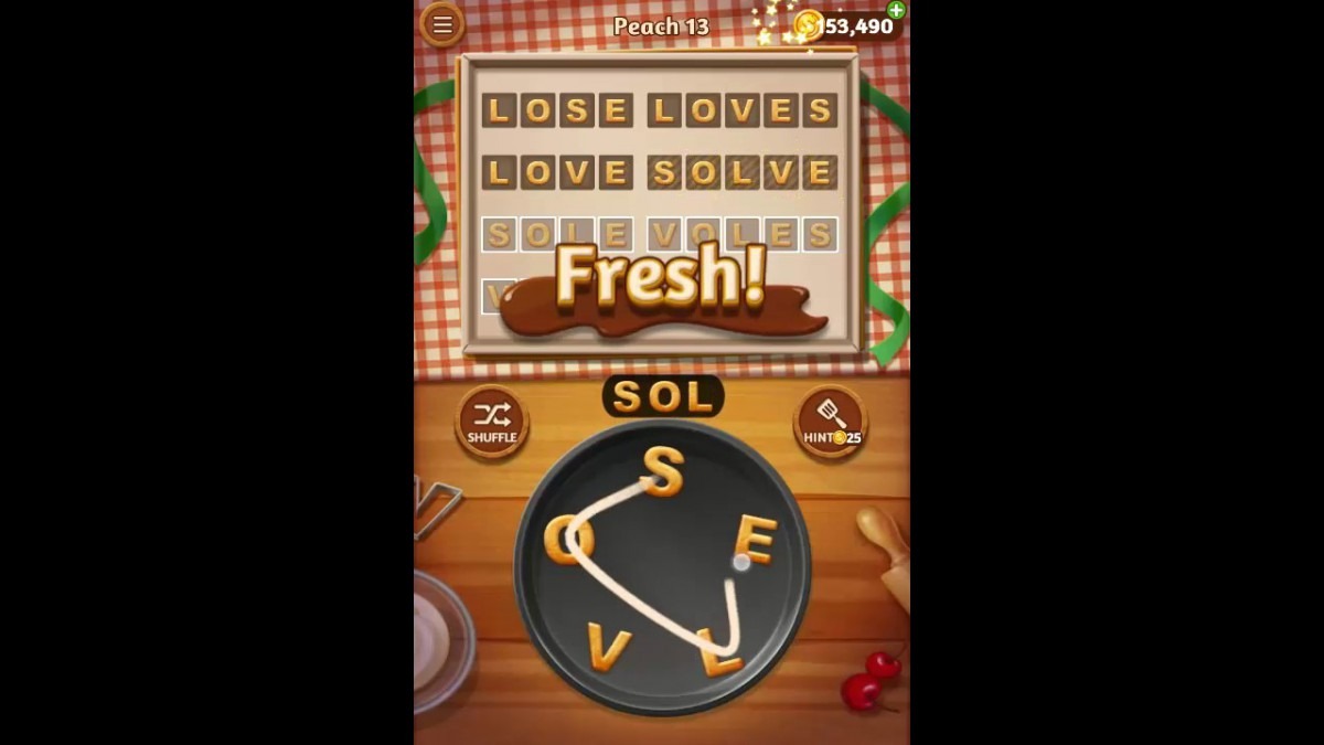 Word Cookies Peach Pack Level 13 Answers