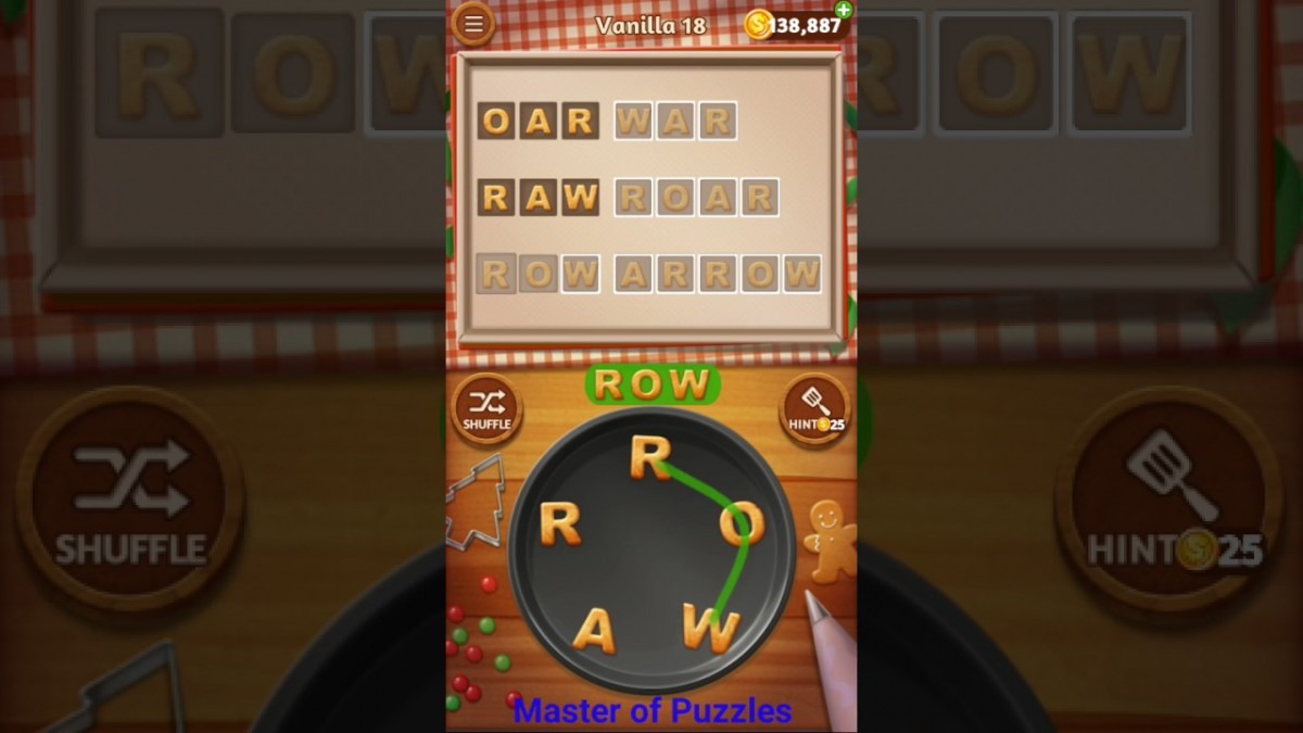 Word Cookies New Vanilla Level 18 Novice Chef Solved