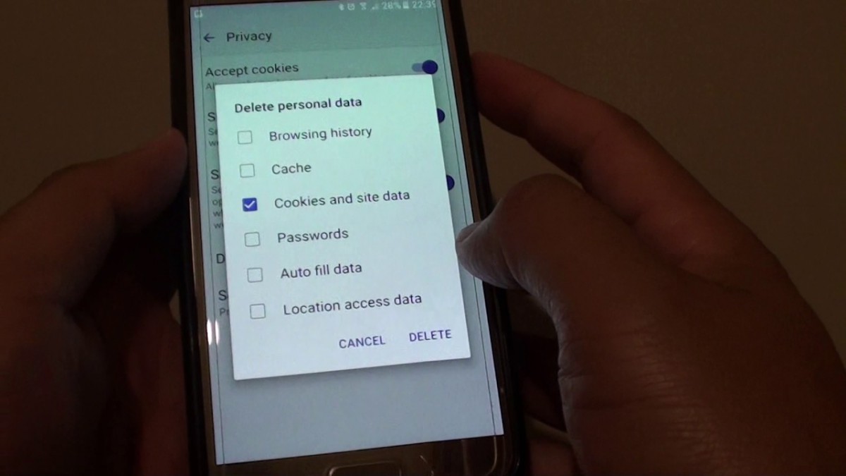 Samsung Galaxy S7  How To Delete Website Cookies And Websites Data