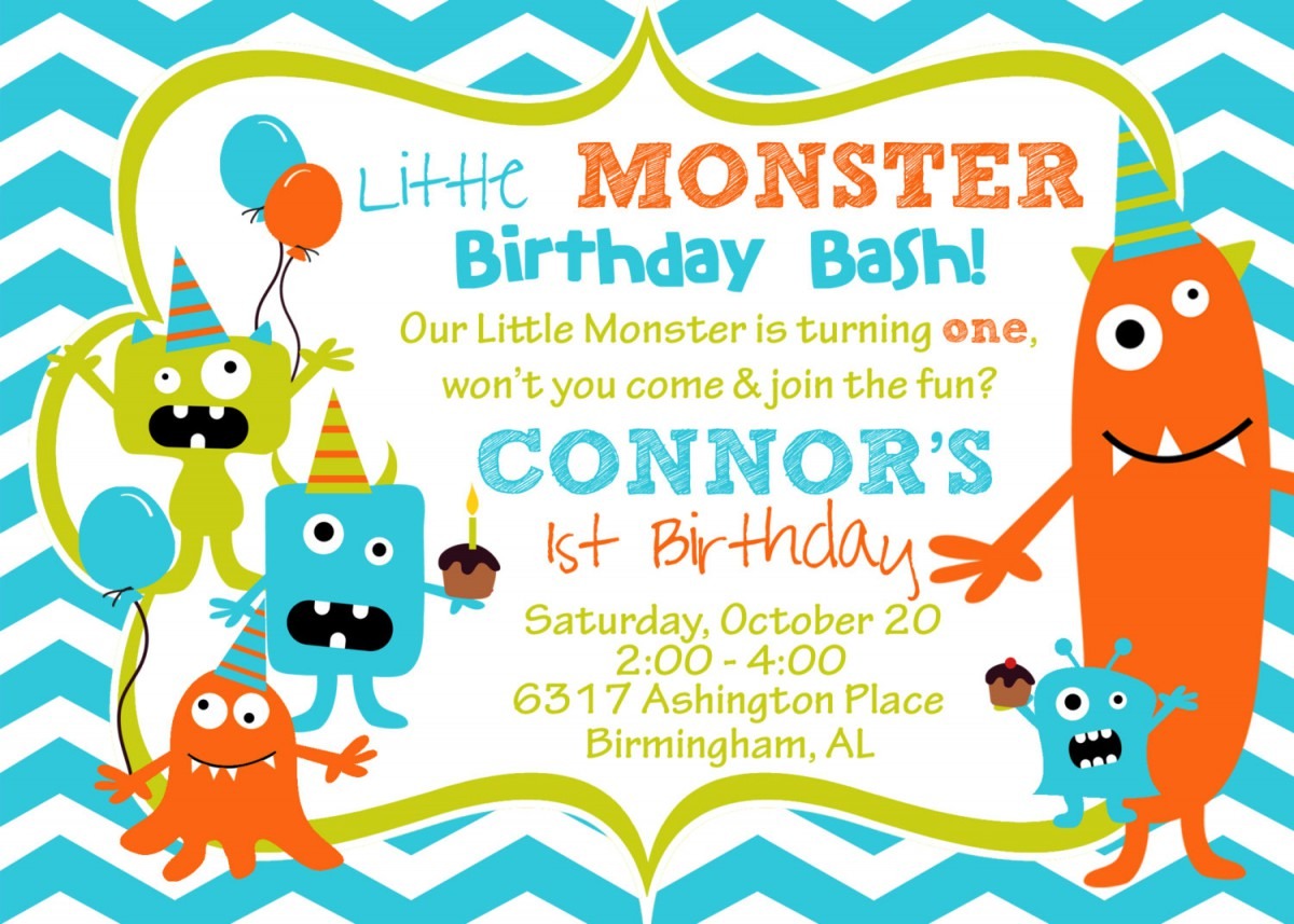 Monster Birthday Invitations Perfect Monster Invitations Birthday