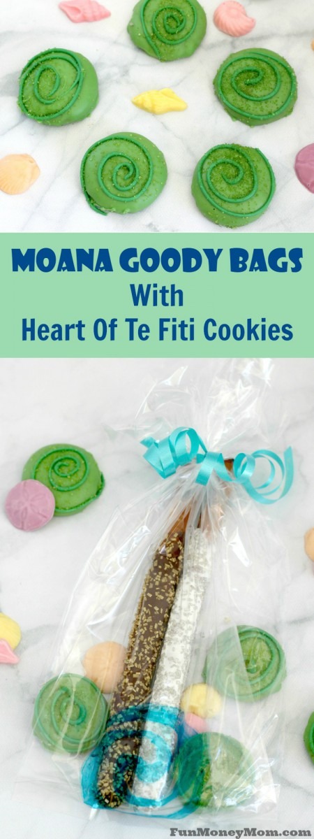 Goody Bags With Heart Of Tefiti Moana Cookies
