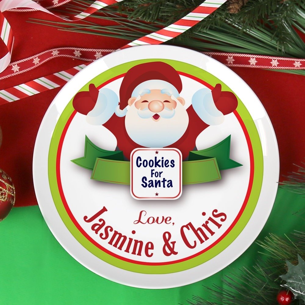 Personalzied Cookie Plate For Santa